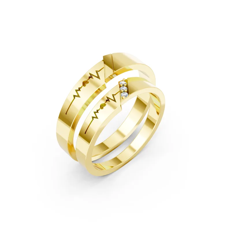 18K Gold Diamond Couple Rings (A186) – Rings by Ivanka & Co