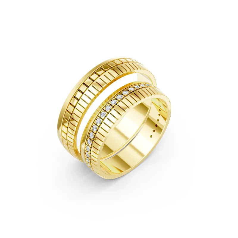 18K Gold Diamond Couple Rings (A190) – Rings by Ivanka & Co