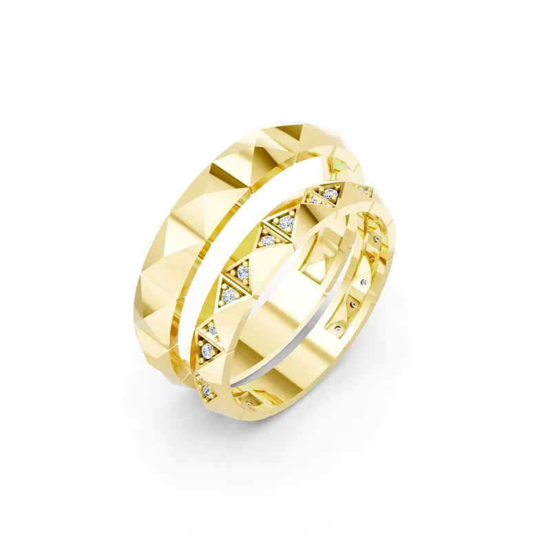 18K Gold Diamond Couple Rings (A192) – Rings by Ivanka & Co