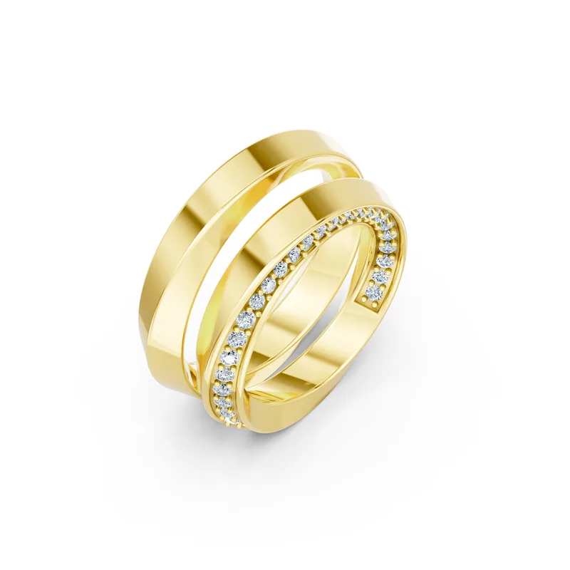 18K Gold Diamond Couple Rings (A196) – Rings by Ivanka & Co