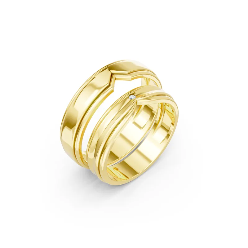 18K Gold Diamond Couple Rings (A197) – Rings by Ivanka & Co