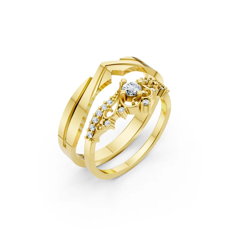 18K Gold Diamond Couple Rings (A199) – Rings by Ivanka & Co
