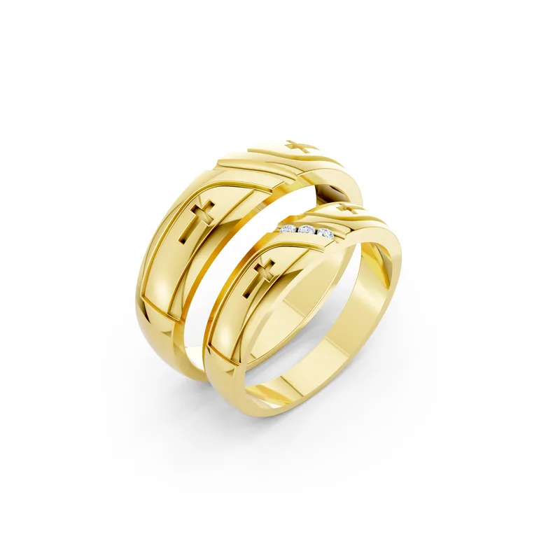 18K Gold Diamond Couple Rings (a177) – Rings by Ivanka & Co