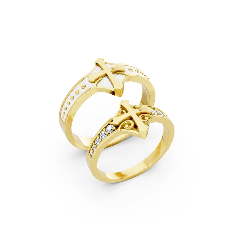 18K Gold Diamond Couple Rings (a178 DM ceramic) – Rings by Ivanka & Co