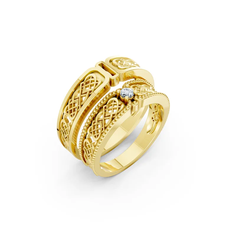 18K Gold Diamond Couple Rings (a179) – Rings by Ivanka & Co