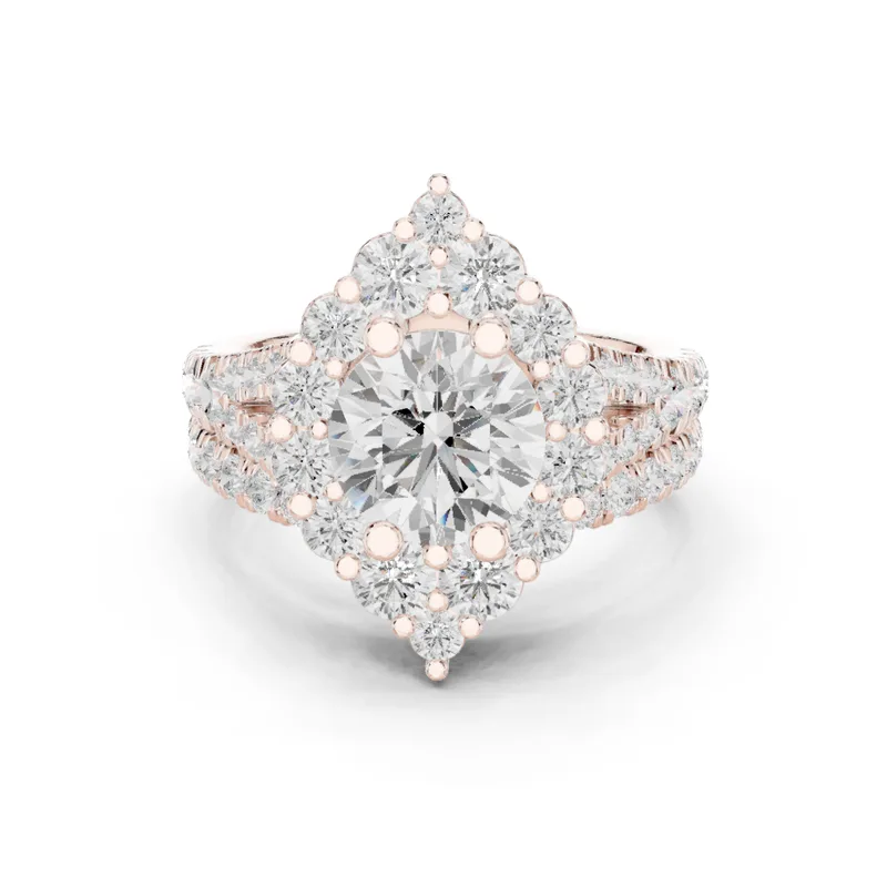 18K Gold Round Diamond Pavé Ring – 3.591 ct (DDLR-297) – Rings by Ivanka & Co