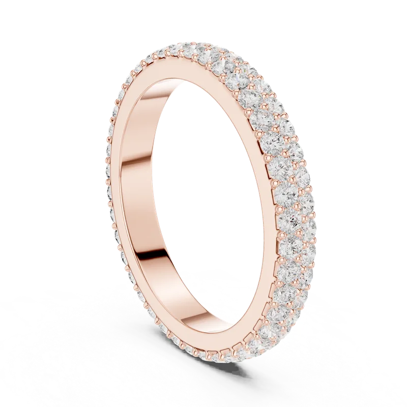 18K Gold Round Diamond Pavé Ring – 1.2 ct (DDLR-376) – Rings by Ivanka & Co
