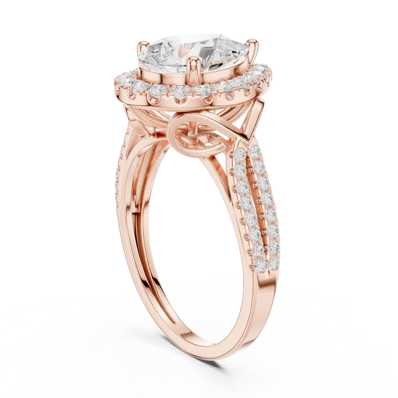 18K Gold Pear Diamond Pavé Ring – 2.344 ct (DDLR-397) – Rings by Ivanka & Co