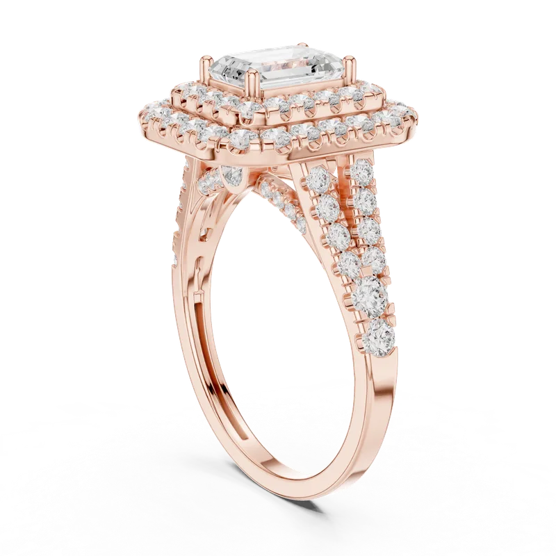 18K Gold Emerald Diamond Pavé Ring – 2.5 ct (DDLR-398) – Rings by Ivanka & Co