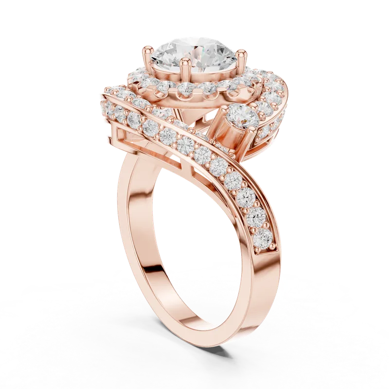 18K Gold Round Diamond Pavé Ring – 2.85 ct (DDLR-402) – Rings by Ivanka & Co