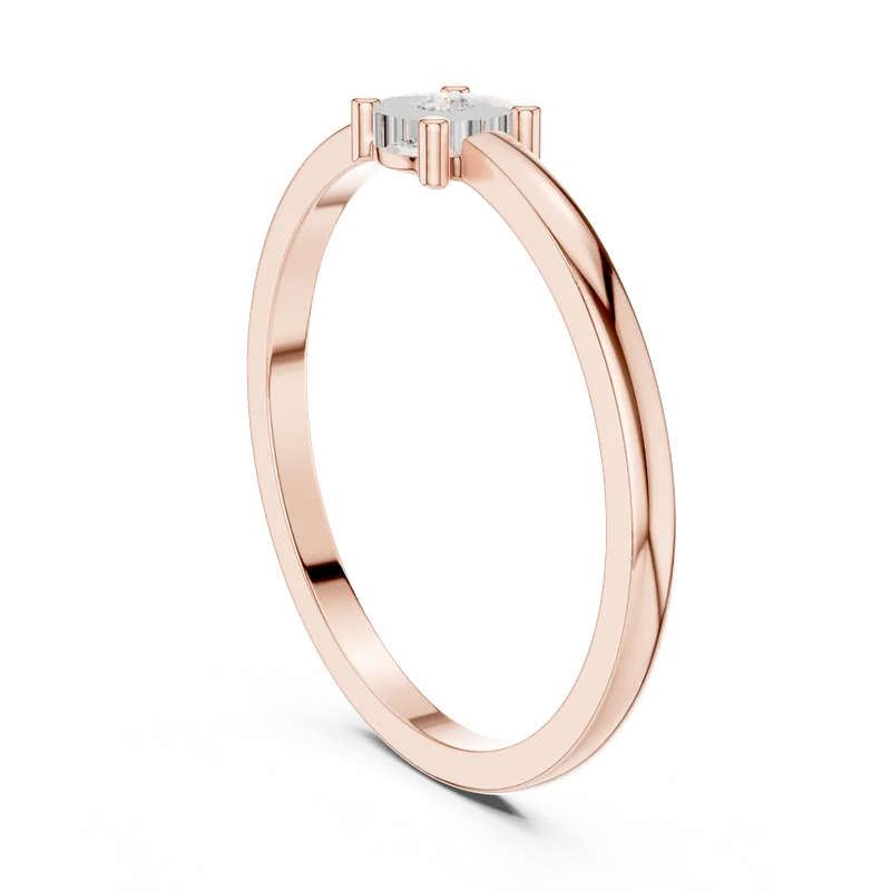 18K Gold Round Diamond Solitaire Ring – 0.018 ct (DDLR-413) – Rings by Ivanka & Co