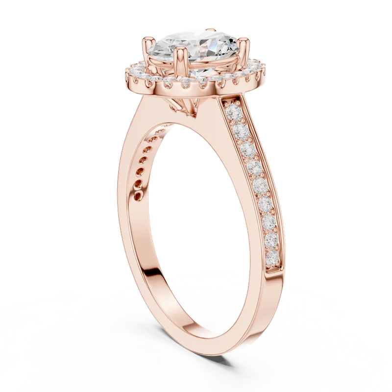18K Gold Oval Diamond Pavé Ring – 1.382 ct (DDLR-417) – Rings by Ivanka & Co