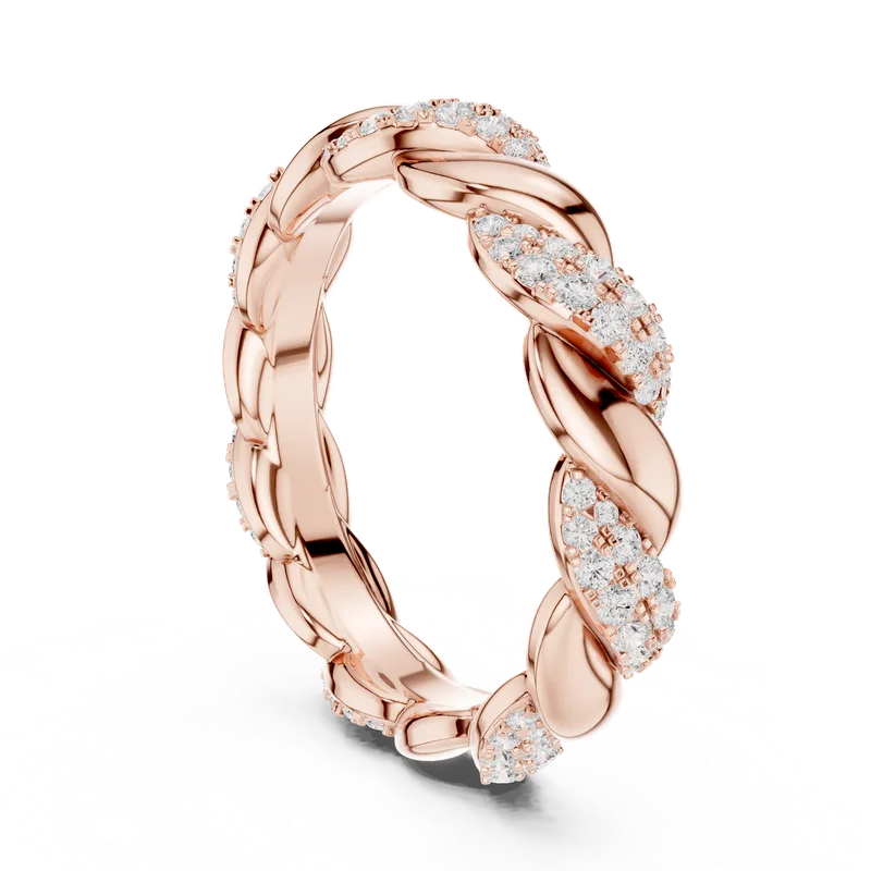 18K Gold Round Diamond Pavé Ring – 0.658 ct (DDLR-419) – Rings by Ivanka & Co