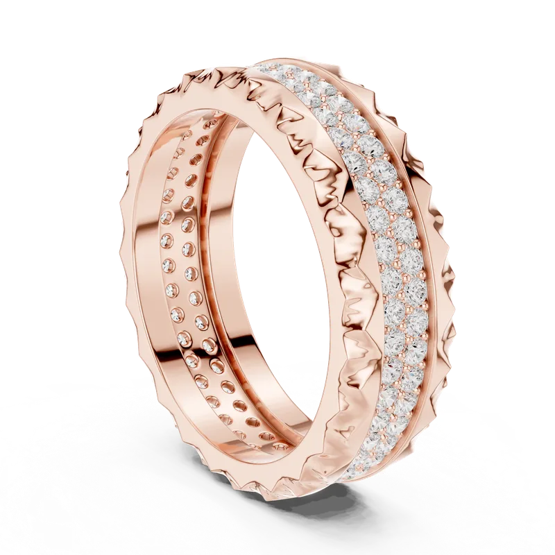18K Gold Round Diamond Pavé Ring – 0.9 ct (DDLR-423) – Rings by Ivanka & Co
