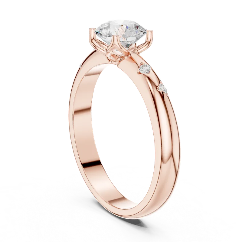 18K Gold Round Diamond Cluster Ring – 0.89 ct (DDLR-431) – Rings by Ivanka & Co