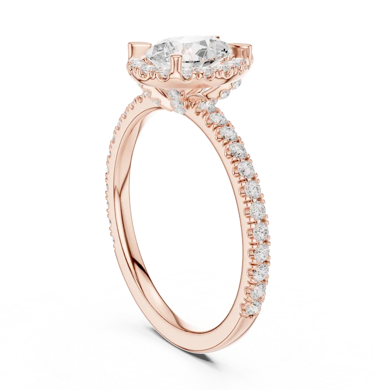 18K Gold Pear Diamond Pavé Ring – 1.416 ct (DDLR-445) – Rings by Ivanka & Co