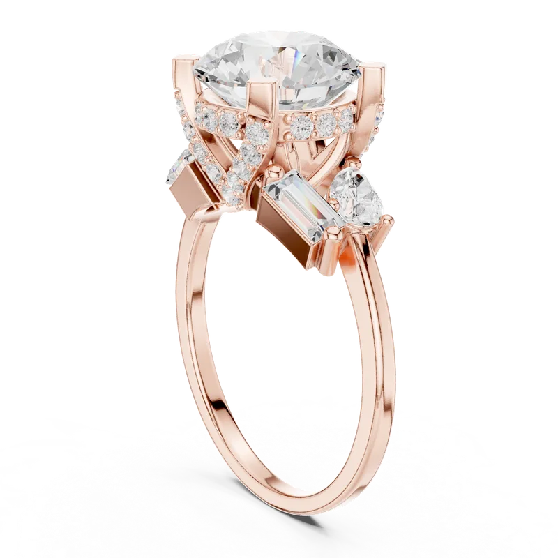 18K Gold Round Diamond Pavé Ring – 3.874 ct (DDLR-447) – Rings by Ivanka & Co