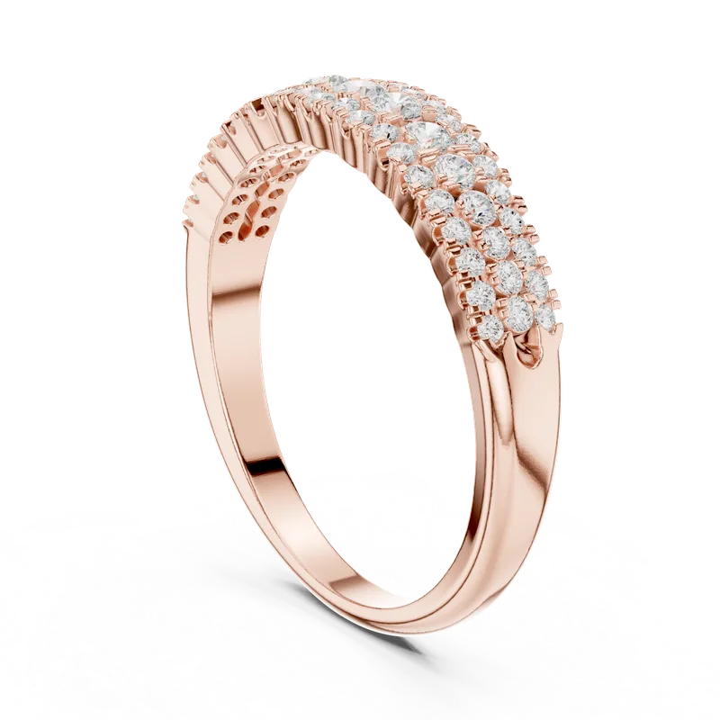 18K Gold Round Diamond Pavé Ring – 0.432 ct (DDLR-449) – Rings by Ivanka & Co