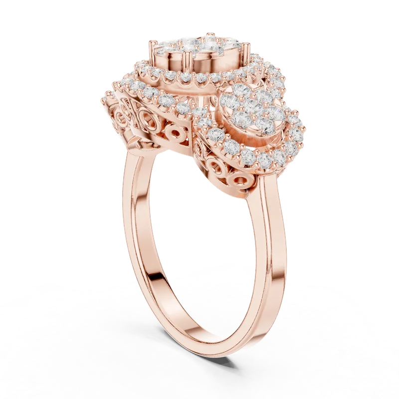 18K Gold Round Diamond Pavé Ring – 1.074 ct (DDLR-453) – Rings by Ivanka & Co
