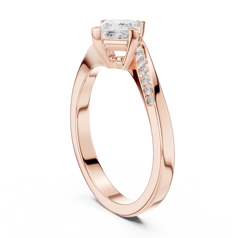 18K Gold Princess Diamond Pavé Ring – 0.654 ct (DDLR-498) – Rings by Ivanka & Co