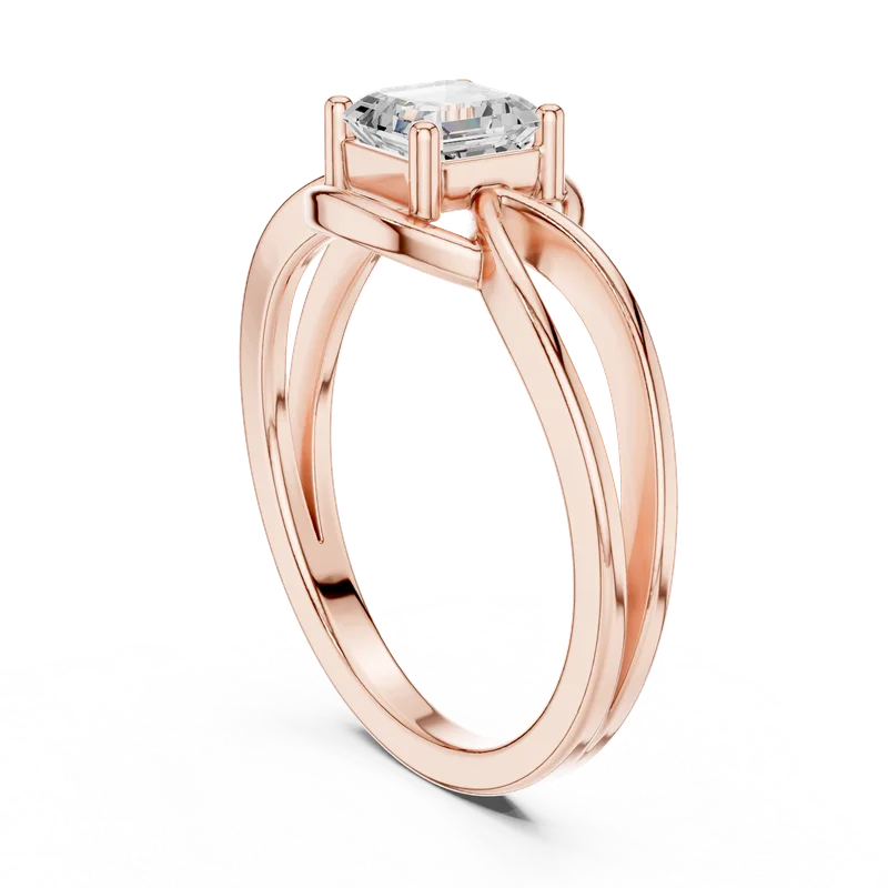 18K Gold Emerald Diamond Solitaire Ring – 0.7 ct (DDLR-499) – Rings by Ivanka & Co