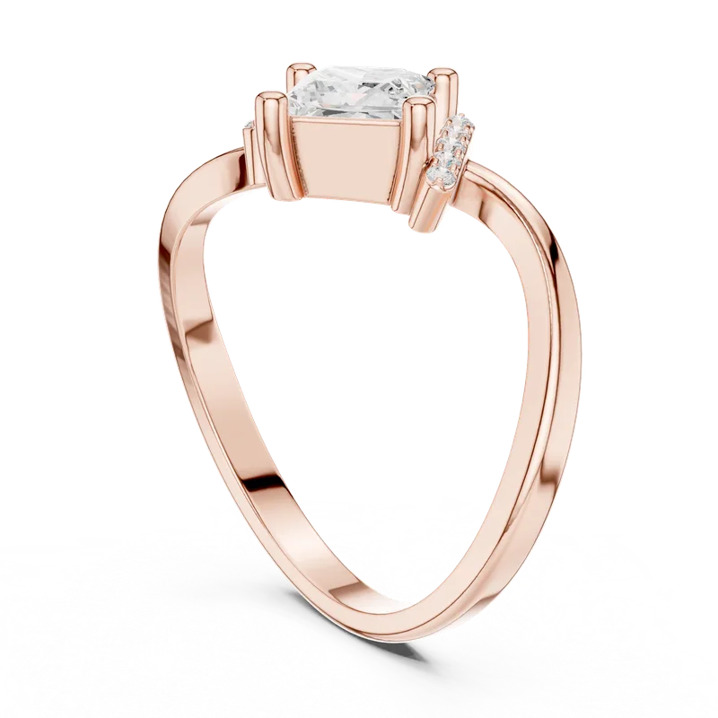 18K Gold Princess Diamond Pavé Ring – 0.73 ct (DDLR-507) – Rings by Ivanka & Co