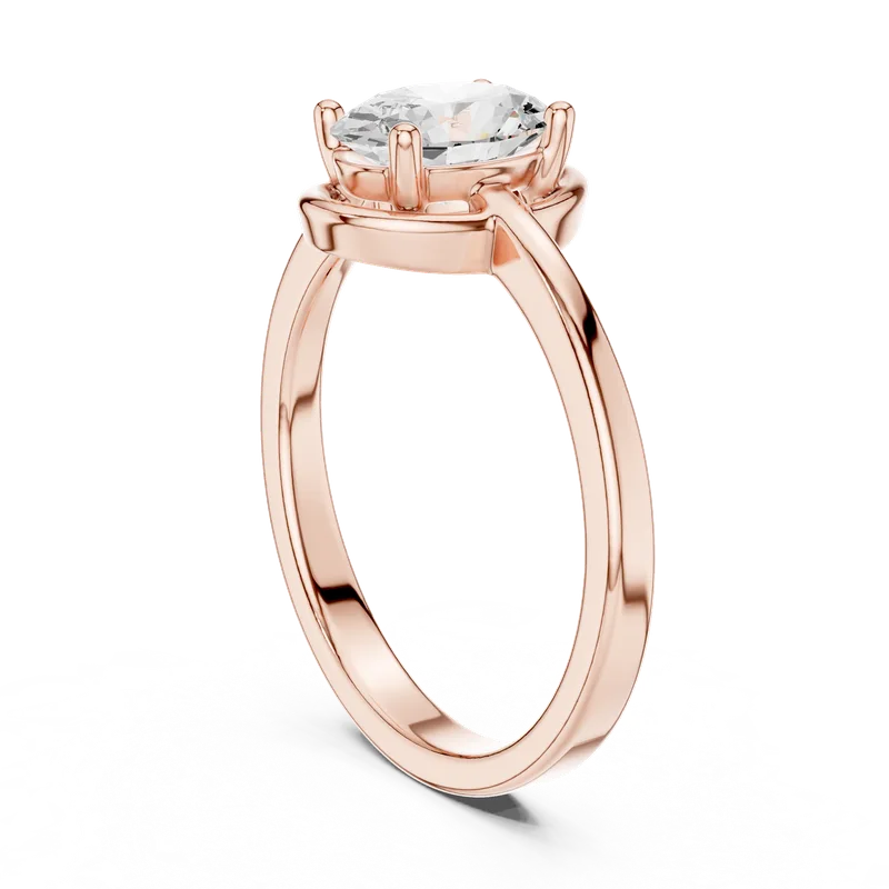 18K Gold Oval Diamond Solitaire Ring – 0.94 ct (DDLR-508) – Rings by Ivanka & Co