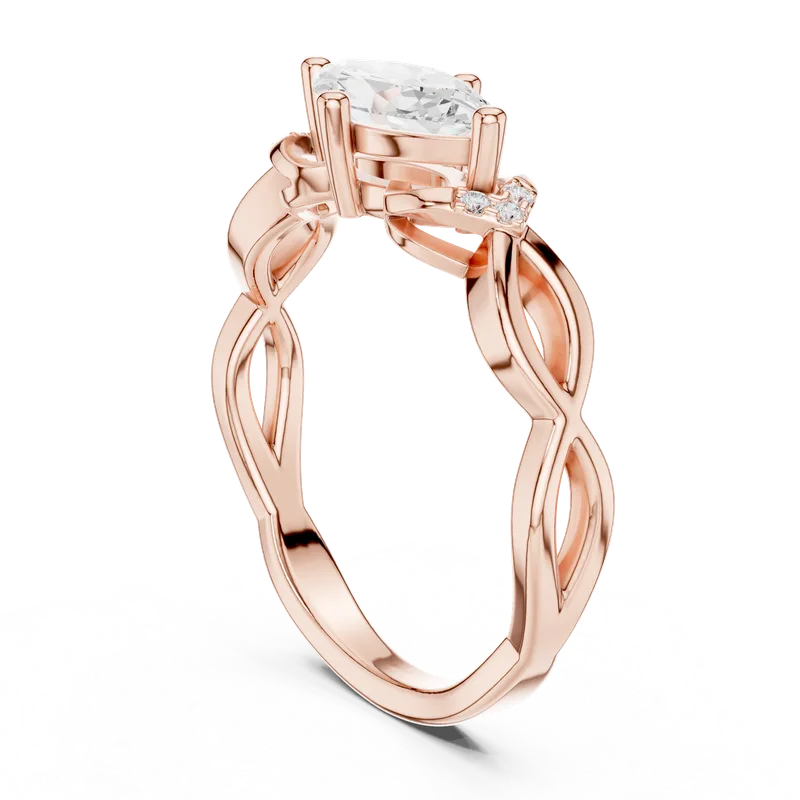 18K Gold Marquise Diamond Cluster Ring – 0.03 ct (DDLR-510) – Rings by Ivanka & Co
