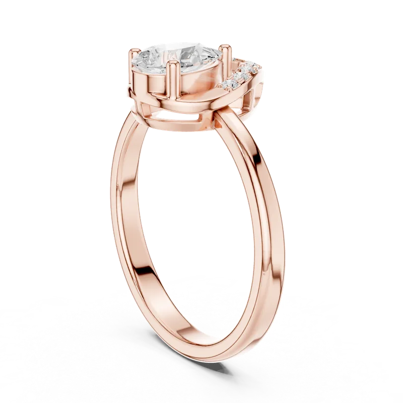 18K Gold Pear Diamond Pavé Ring – 0.08 ct (DDLR-511) – Rings by Ivanka & Co