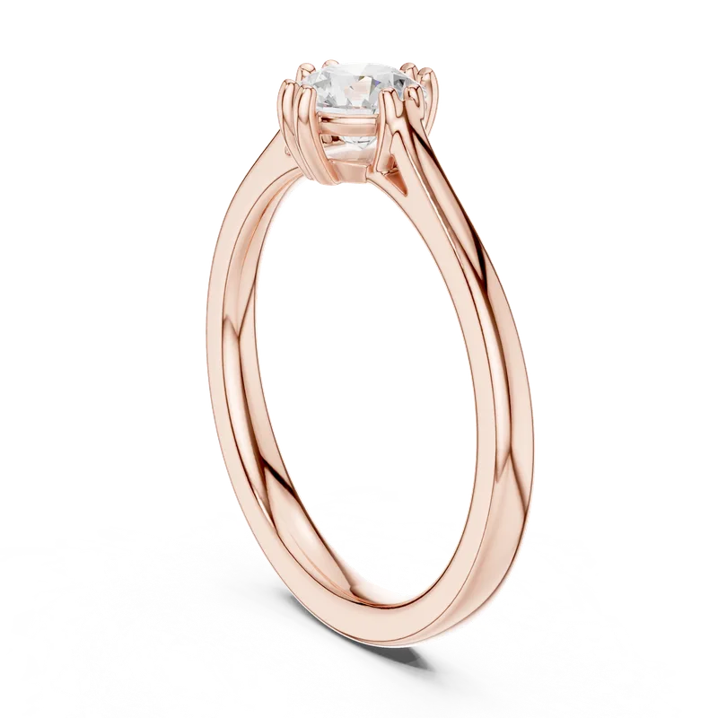 18K Gold Round Diamond Solitaire Ring – 0.5 ct (DDLR-542) – Rings by Ivanka & Co