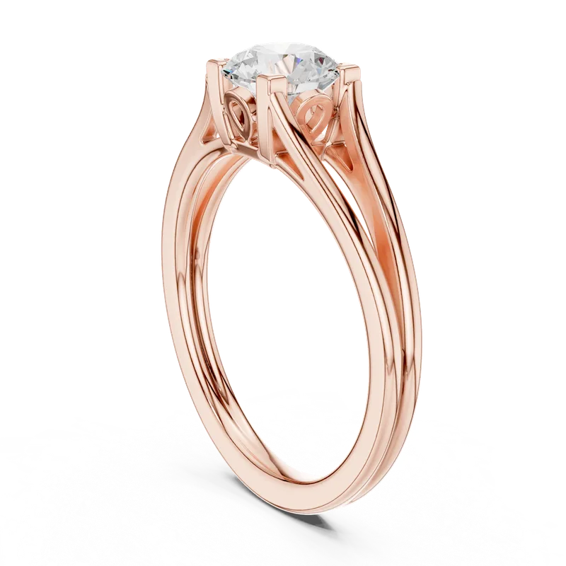 18K Gold Round Diamond Solitaire Ring – 0.85 ct (DDLR-544) – Rings by Ivanka & Co