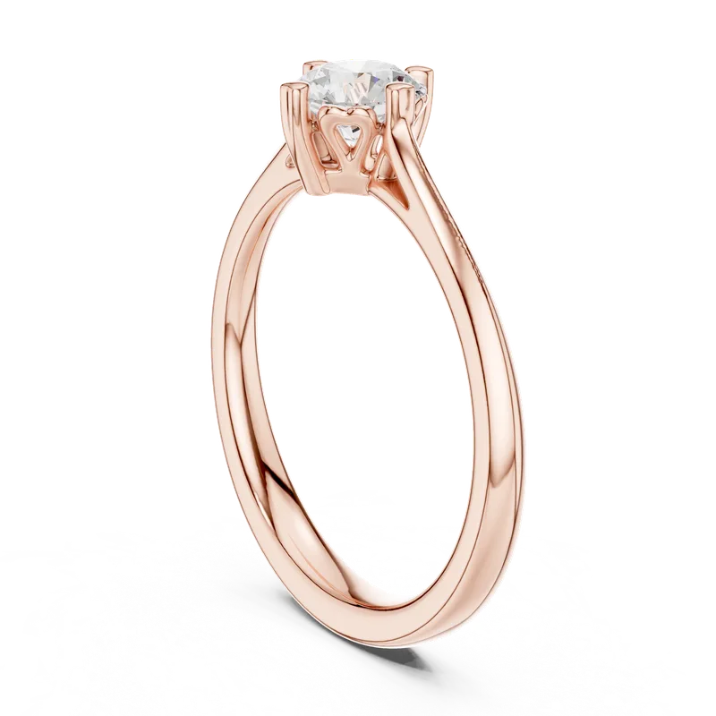 18K Gold Round Diamond Solitaire Ring – 0.5 ct (DDLR-548) – Rings by Ivanka & Co