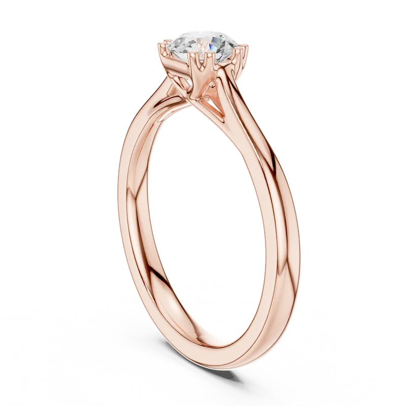 18K Gold Round Diamond Solitaire Ring – 0.5 ct (DDLR-551) – Rings by Ivanka & Co