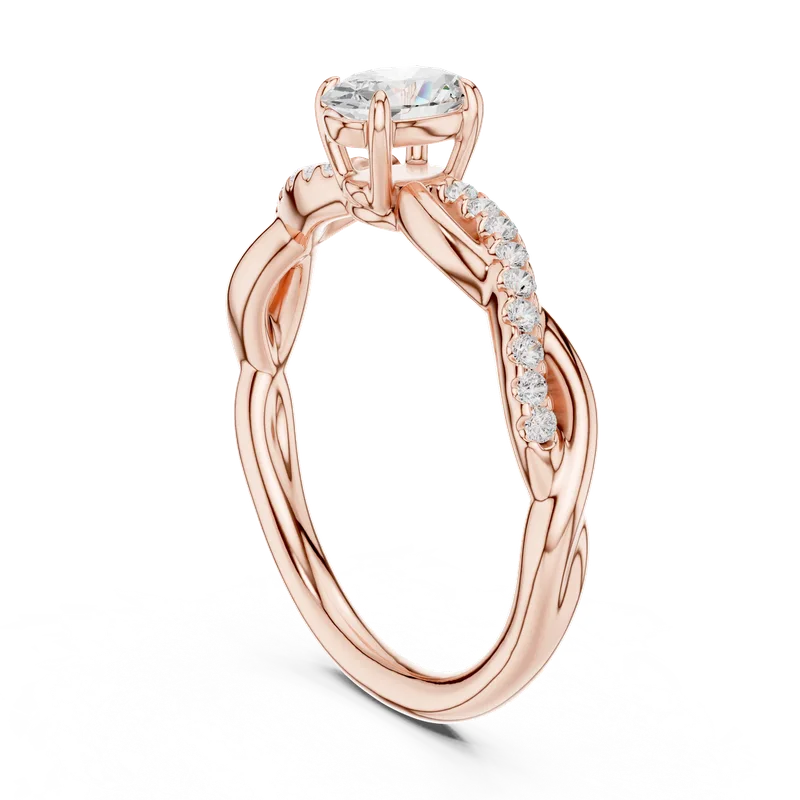 18K Gold Oval Diamond Pavé Ring – 0.504 ct (DDLR-592) – Rings by Ivanka & Co
