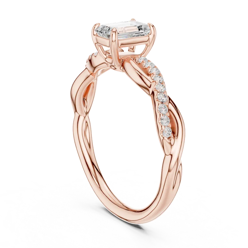 18K Gold Emerald Diamond Pavé Ring – 0.126 ct (DDLR-593) – Rings by Ivanka & Co