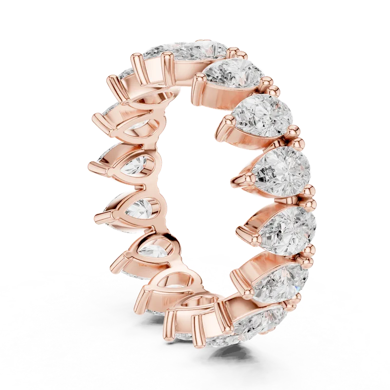 18K Gold Pear Diamond Pavé Ring – 4.08 ct (DDLR-620) – Rings by Ivanka & Co