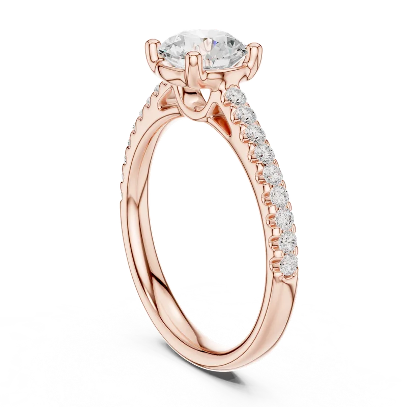 18K Gold Round Diamond Pavé Ring – 1.288 ct (DDLR-631) – Rings by Ivanka & Co