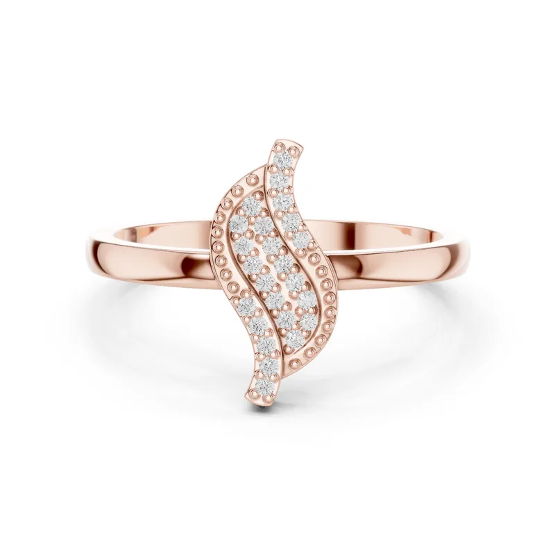 18K Gold Round Diamond Pavé Ring – 0.094 ct (DDLR-663) – Rings by Ivanka & Co