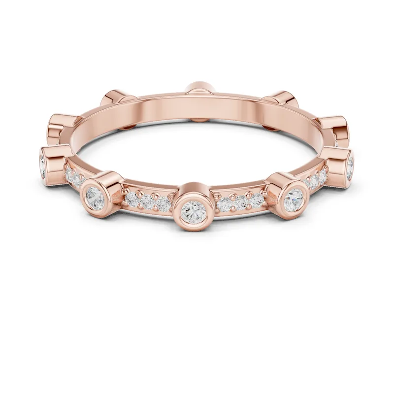 18K Gold Round Diamond Pavé Ring – 0.37 ct (DDLR-708) – Rings by Ivanka & Co