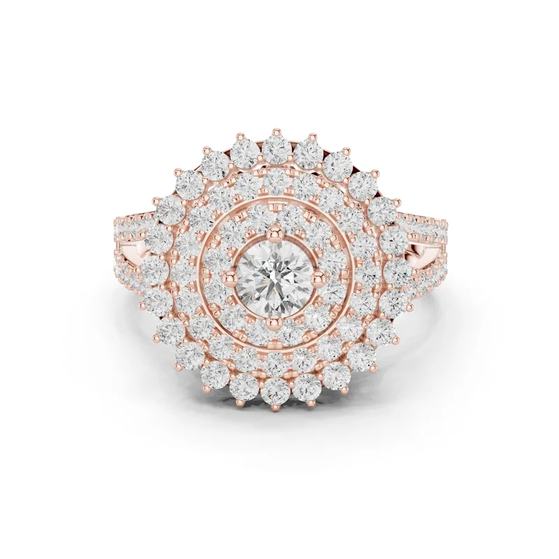 18K Gold Round Diamond Pavé Ring – 1.44 ct (DDLR-761) – Rings by Ivanka & Co