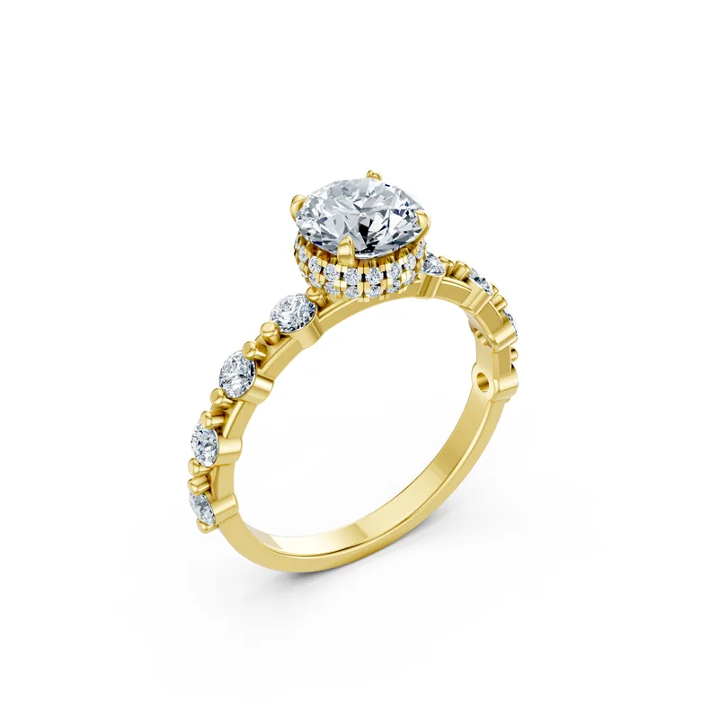 18K Gold Diamond Engagement Ring (LX13) – Rings by Ivanka & Co