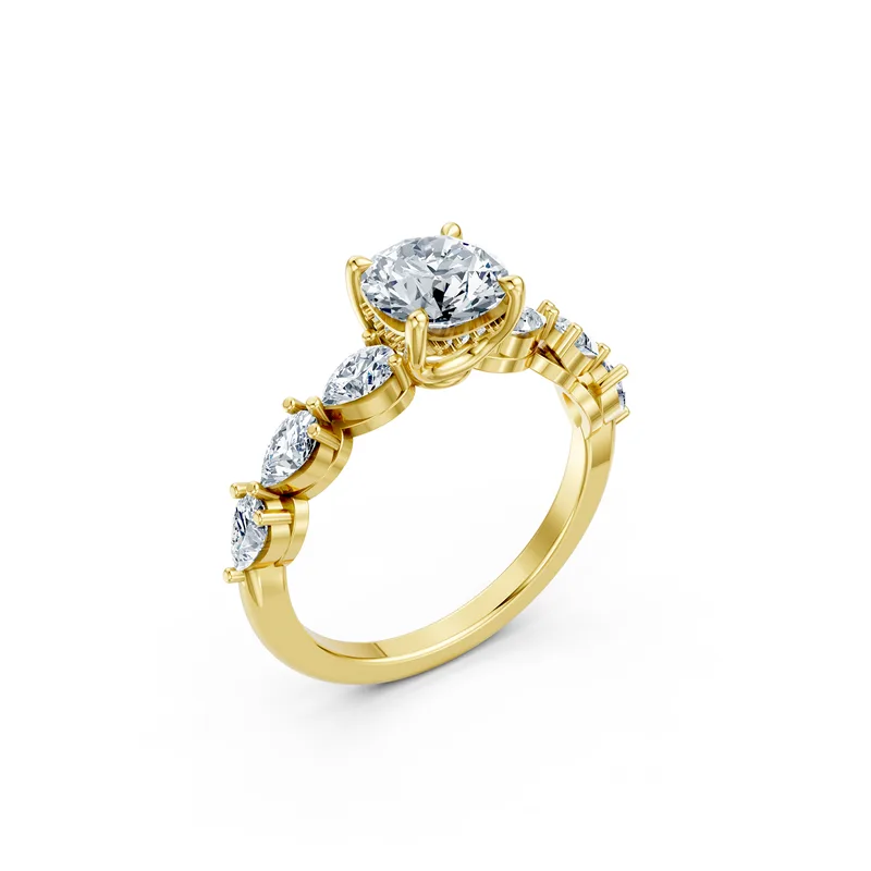 18K Gold Diamond Engagement Ring (LX14) – Rings by Ivanka & Co