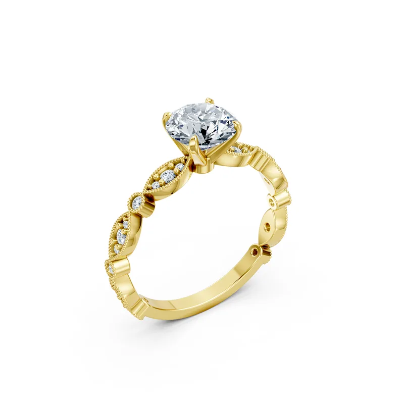 18K Gold Diamond Engagement Ring (LX15) – Rings by Ivanka & Co