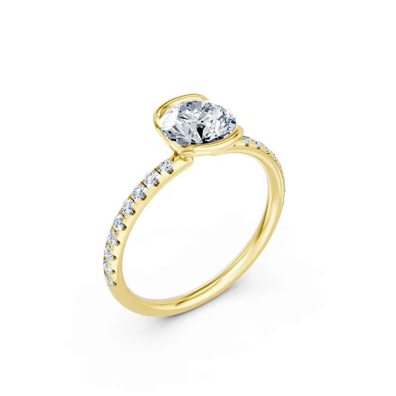 18K Gold Diamond Engagement Ring (LX16) – Rings by Ivanka & Co