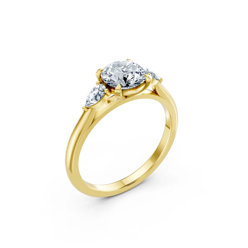 18K Gold Diamond Engagement Ring (LX19) – Rings by Ivanka & Co