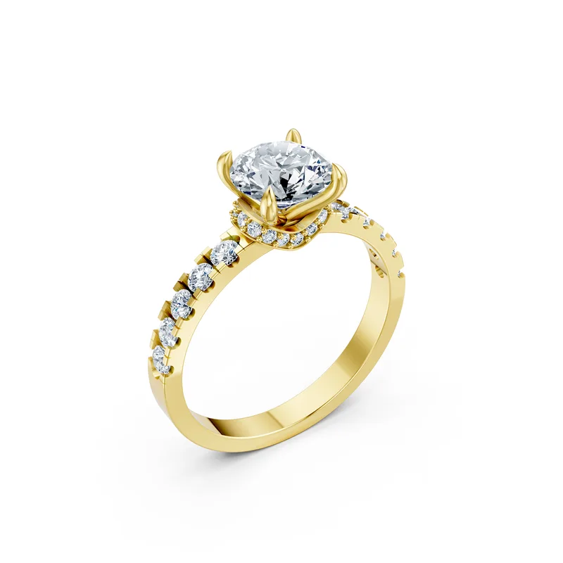 18K Gold Diamond Engagement Ring (LX20) – Rings by Ivanka & Co