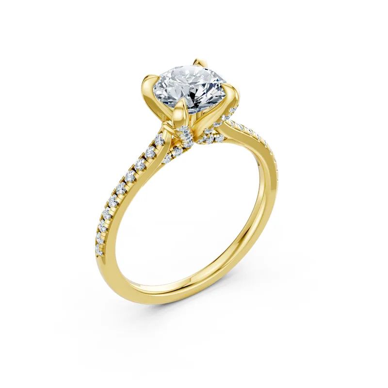 18K Gold Diamond Engagement Ring (LX37) – Rings by Ivanka & Co