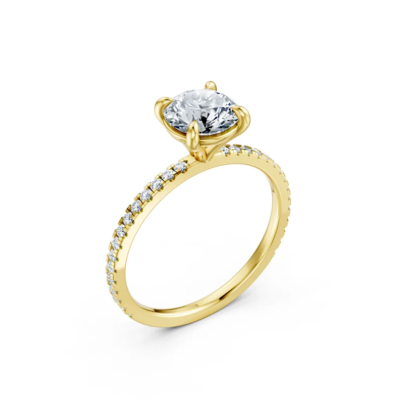 18K Gold Diamond Engagement Ring (LX39) – Rings by Ivanka & Co