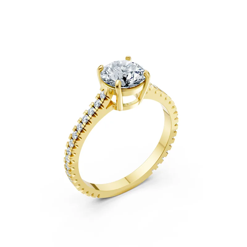 18K Gold Diamond Engagement Ring (LX4) – Rings by Ivanka & Co