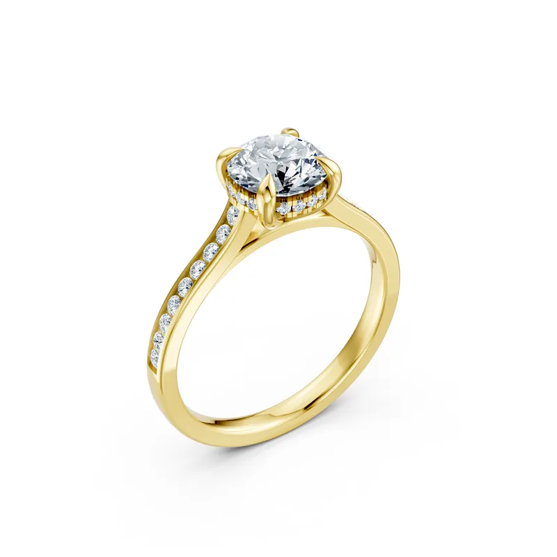 18K Gold Diamond Engagement Ring (LX40) – Rings by Ivanka & Co